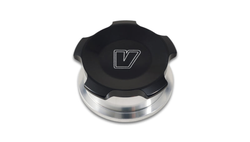 Vibrant 1.5in OD Aluminum Weld Bungs w/ Black Anodized Threaded Cap for performance car parts by DTX Performance