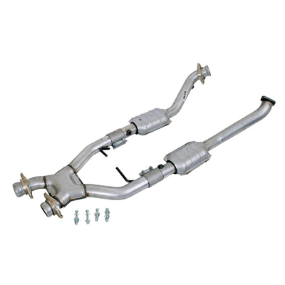 BBK 96-98 Mustang 4.6 Cobra High Flow X Pipe With Catalytic Converters - 2-1/2, performance car parts from DTX Performance