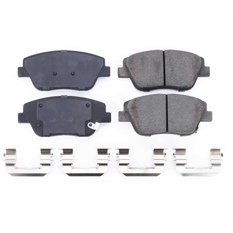 Power Stop 11-15 Hyundai Sonata Front Z17 Evolution Ceramic Brake Pads w/Hardware - DTX Performance