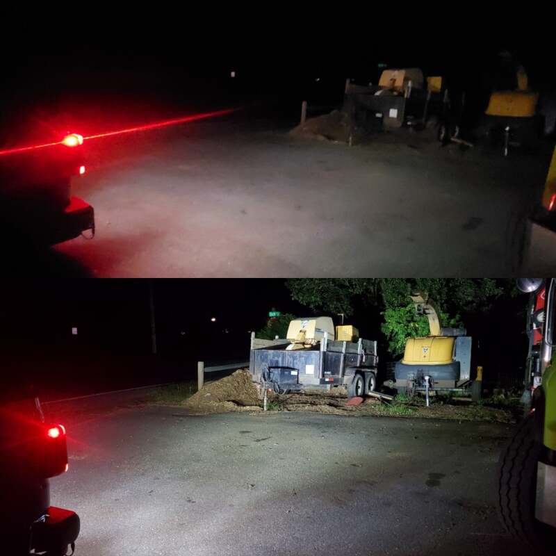 Oracle Jeep Gladiator JT Rear Bumper LED Reverse Lights w/ Plug & Play Harness - 6000K night-time visibility test