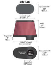 Load image into Gallery viewer, Airaid Dodge 5.9/6.7L DSL / Ford 6.0L DSL Kit Replacement Air Filter dimensions