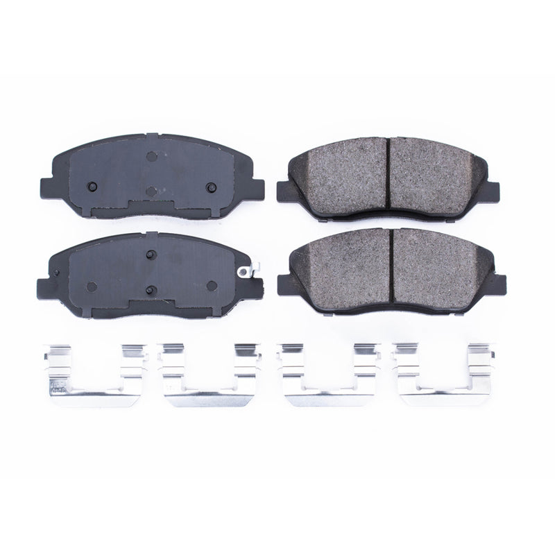 Power Stop 07-10 Hyundai Entourage Front Z17 Evolution Ceramic Brake Pads w/Hardware - DTX Performance