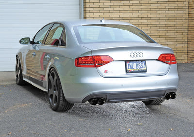AWE Tuning Audi B8 / B8.5 S4 3.0T Track Edition Exhaust - Chrome Silver Tips (90mm) on a performance car