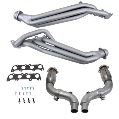 BBK 15-23 Ford Mustang GT 5.0 1-7/8in Long Tube Headers w/High Flow Catted Mid Pipe (Ti Ceramic), performance car parts