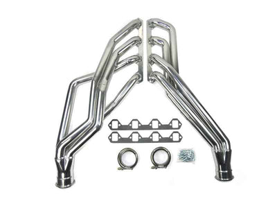 JBA 65-73 Ford Mustang 351W SBF 1-3/4in Primary Silver Ctd Long Tube Header by DTX Performance for high RPM efficiency