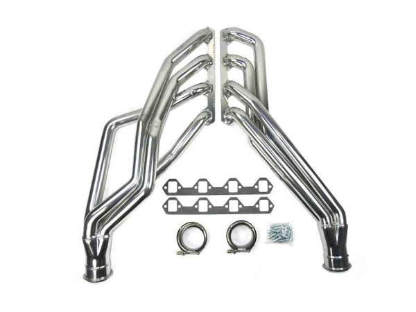 JBA 65-73 Ford Mustang 351W SBF 1-3/4in Primary Silver Ctd Long Tube Header by DTX Performance for high RPM efficiency