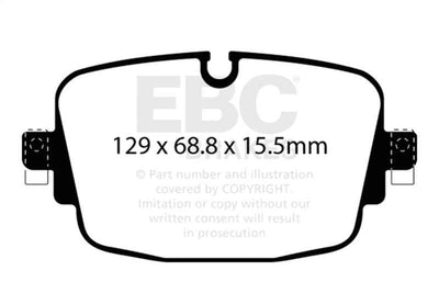 EBC 19-23 Audi RS6 / 19-23 Audi RS7 Rear Yellowstuff Brake Pads for high performance cars