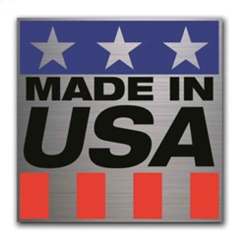 "Made in USA label with stars and stripes"