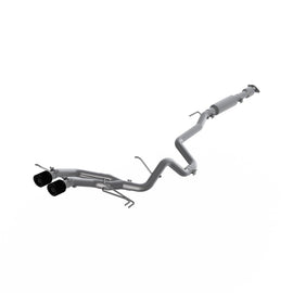 MBRP 13-18 Hyundai Veloster Turbo Dual Exit T409 2 1/2in Cat Back w/ Carbon Fiber Tips for performance car parts