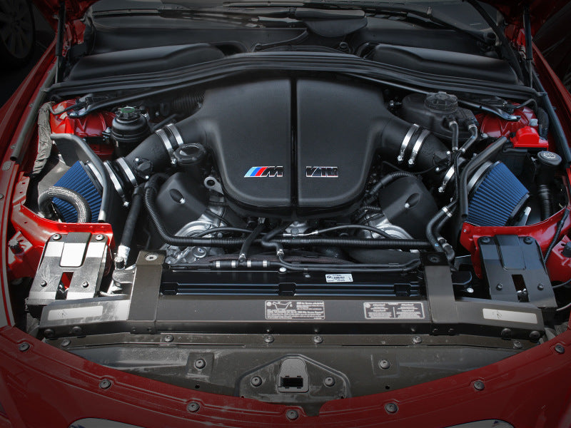 aFe MagnumFORCE Intakes Stage-2 P5R AIS for BMW M5 E60 engine bay