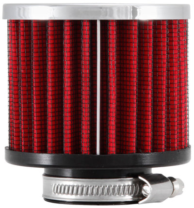 K&N 1.375 inch ID 3 inch OD 2.5 inch H Clamp On Crankcase Vent Filter for performance cars by DTX Performance.