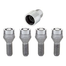 Load image into Gallery viewer, McGard Wheel Lock Bolt Set - 4pk. (Cone Seat) M12X1.25 / 19mm Hex / 25.6mm Shank Length - Chrome for performance upgrades