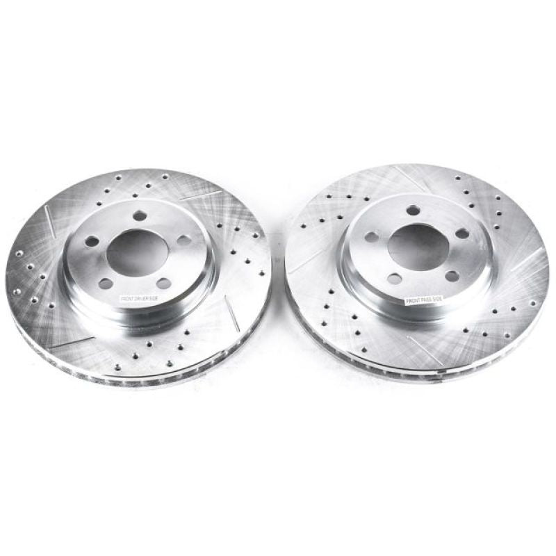 Power Stop 05-19 Chrysler 300 Front Evolution Drilled & Slotted Rotors - Pair - DTX Performance