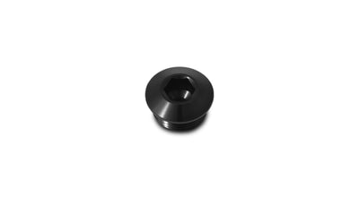 Vibrant Aluminum 34AN ORB Low Profile Port Plug - Anodized Black, performance car parts