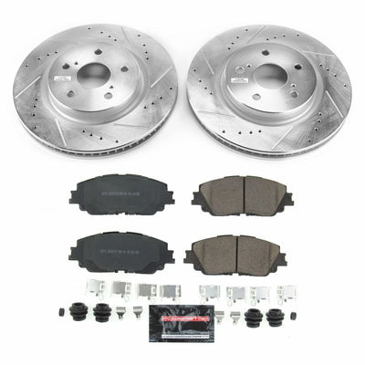 Power Stop 2019 Toyota Avalon Front Z23 Evolution Sport Brake Kit with rotors and pads for high performance car parts at DTX Performance
