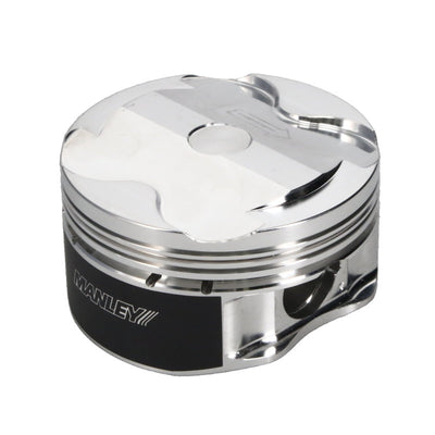 Manley 2018+ Ford Coyote 5.0L DOHC +1cc Dish 3.662in Bore 11:1 CR Platinum Piston Set for high performance car tuning and upgrades.