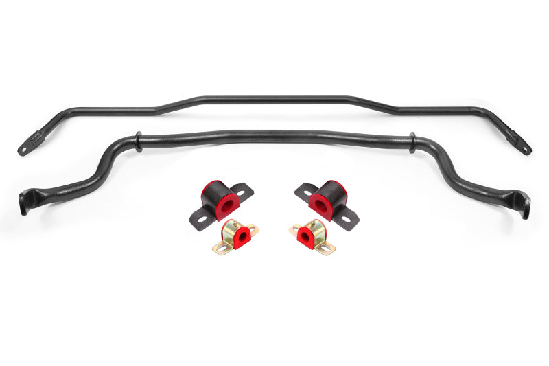 BMR 15-22 S550 Mustang Sway Bar Kit with Bushings Front and Rear Black Hammertone - DTX Performance