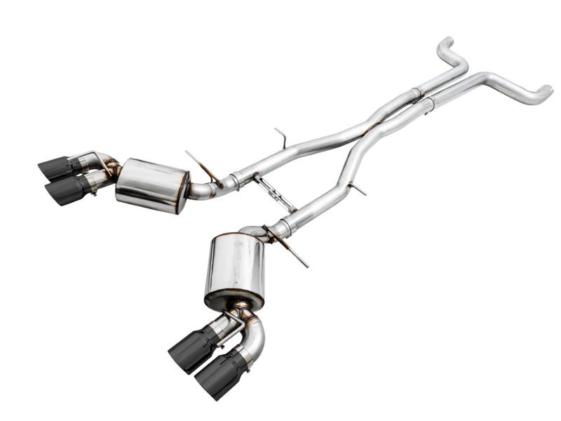 AWE Tuning 16-19 Chevy Camaro SS Non-Res Cat-Back Exhaust -Touring Edition (Quad Diamond Black Tips) - DTX Performance