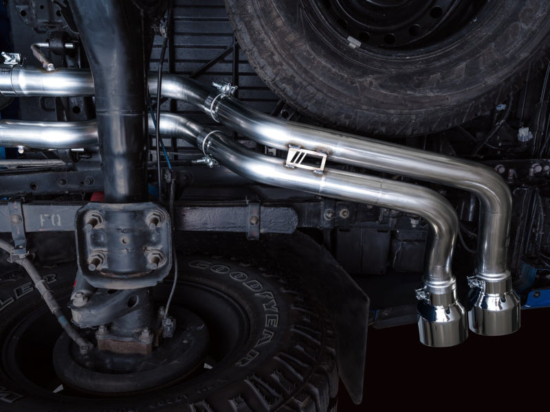 AWE 16-22 Toyota Tacoma 0FG Catback Exhaust w/ BashGuard - Dual Chrome Silver Tips - DTX Performance