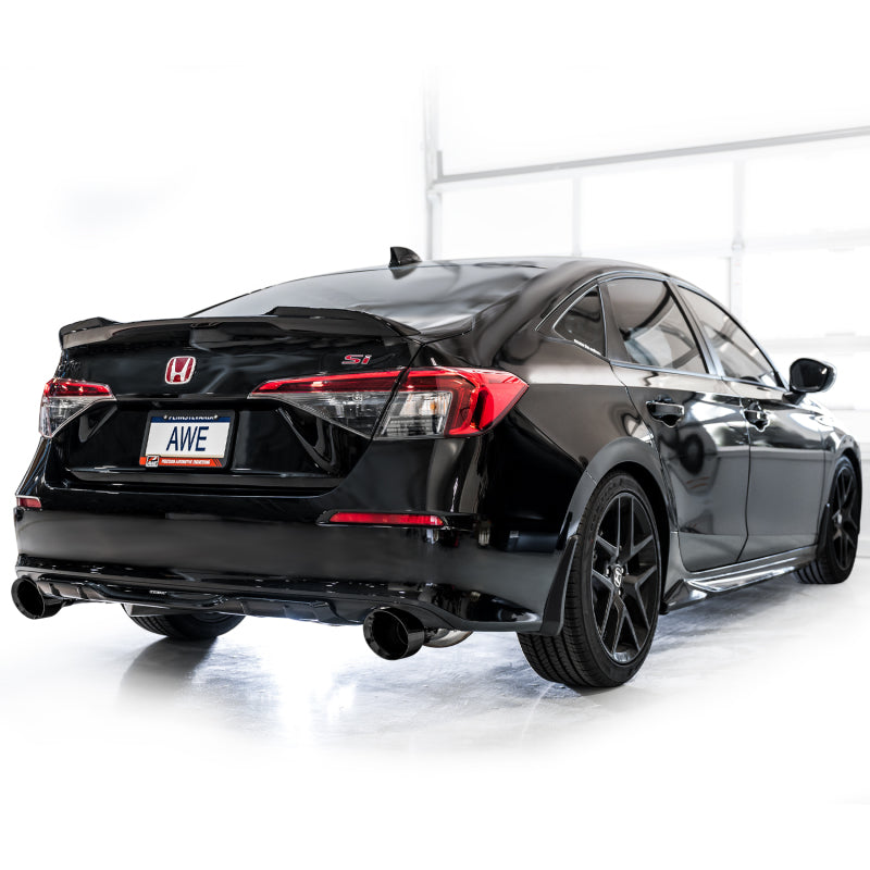 AWE Tuning 22+ Honda Civic Si/Acura Integra Track Edition Catback Exhaust - Dual Diamond Black Tips - DTX Performance