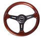 NRG Classic Wood Grain Steering Wheel (330mm) Wood Grain w/Matte Black 3-Spoke Center, high performance car parts by DTX Performance.