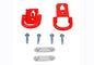 Ford Racing 15-22 F-150 Tow Hooks - Red (Pair) with bolts and mounting plates, veteran owned performance shop, performance car parts