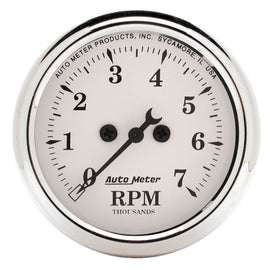 Autometer 2 1/16 inch 7000rpm Old Tyme Tachometer (52.4mm) from veteran owned performance shop.
