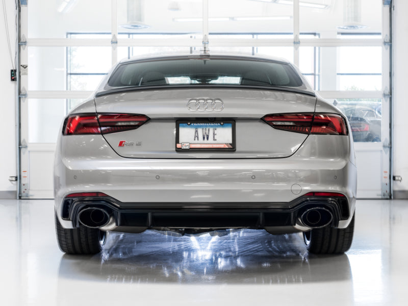 AWE Tuning Audi B9 RS 5 Sportback Touring Edition Exhaust-Non Resonated- Diamond Black RS Style Tips - DTX Performance