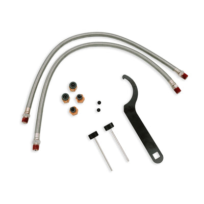 Air Lift Performance 89-00 Lexus LS400 Rear Air Suspension Kit parts with hoses and wrench, DTX Performance suspension kit component image