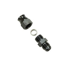 Load image into Gallery viewer, Moroso Aluminum Fitting Adapter 6AN Male to 3/8in Tube Compression - Black - DTX Performance