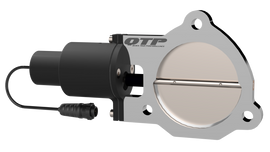 QTP 3.5in Bolt-On QTEC Electric Cutout Valve - Single for performance car upgrades and exhaust systems by DTX Performance.