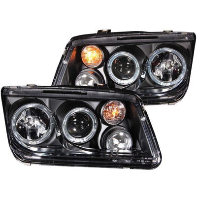 ANZO 1999-2005 Volkswagen Jetta Projector Headlights w/ Halo Black (CCFL), performance car parts, easy installation, high performance auto parts