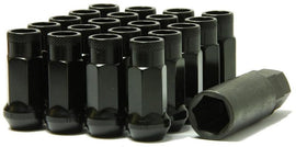 Wheel Mate Muteki SR48 Open End Lug Nuts - Black 12x1.25 48mm, performance car parts, DTX Performance, tuning upgrades, racing suspension