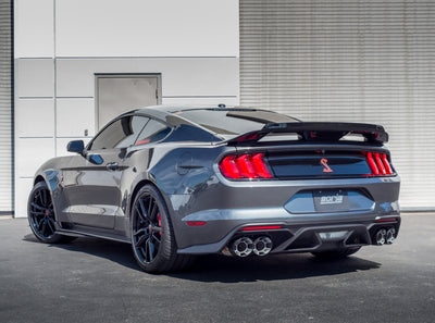 Borla 2020 Ford GT500 5.2L AT 3in ATAK CatBack Exhaust w/ Carbon Fiber Tips on Shelby GT500, performance car tuning