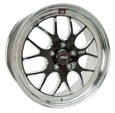 Weld S77 18x8 / 5x4.5 BP / 4.7in. BS Black Wheel (Medium Pad) - Non-Beadlock