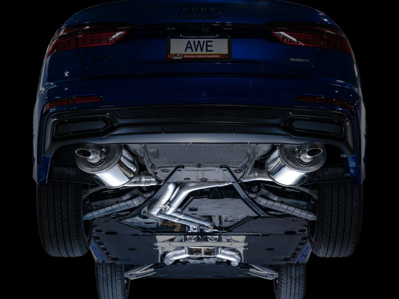 AWE Audi 2019-2023 C8 A6/A7 3.0T Touring Edition Cat-back Exhaust- Turn Downs - DTX Performance