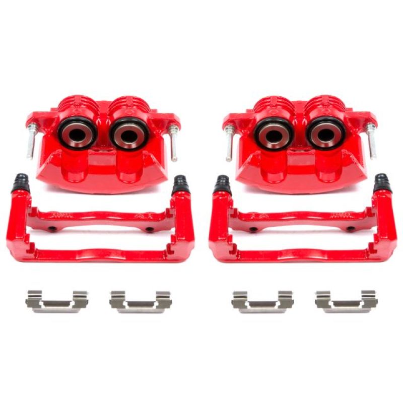 Power Stop 98-02 Chevrolet Camaro Front Red Calipers w/Brackets - Pair for high performance car tuning