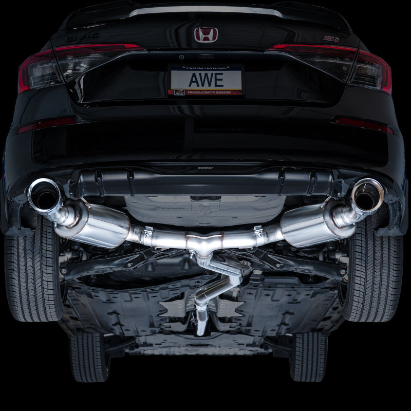 AWE Tuning 22+ Honda Civic Si/Acura Integra Touring Edition Catback Exhaust - Dual Chrome Silver Tip - DTX Performance