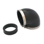 Spectre Coupler Elbow Reducer 3in. / 90 Degree w/2.5in. Insert (PVC) - Black for performance upgrades