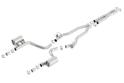 Borla 2015 Dodge Charger Hellcat 6.2L V8 ATAK Catback Exhaust w/ Valves No Tips Factory Valance performance auto part