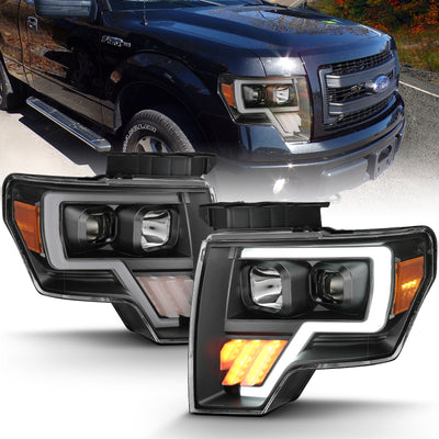 ANZO 2009-2014 Ford F-150 Projector Light Bar G4 H.L. Black Amber for performance upgrades at DTX Performance.