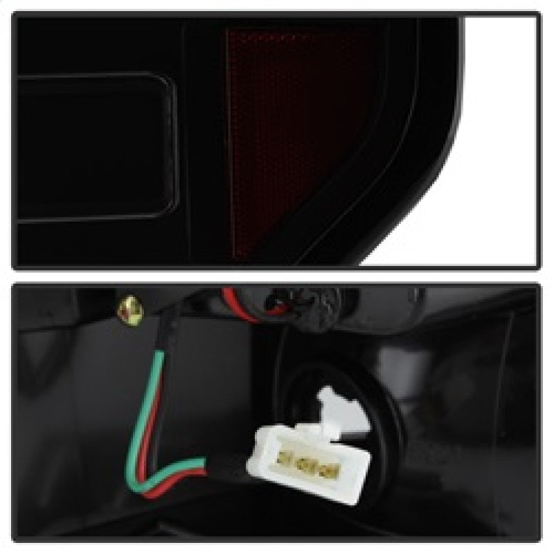 Spyder 09-14 Ford F150 V2 Light Bar LED Tail Lights - Blk Smoke, aftermarket performance part image.
