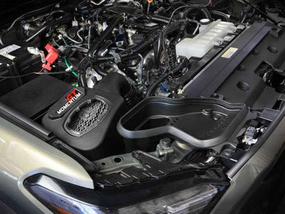 AFE 24-25 Toyota Tacoma Momentum GT Cold Air Intake System w/Pro Dry S Filter installed in vehicle engine - performance upgrades