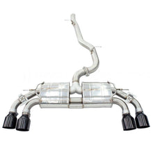 Load image into Gallery viewer, Invidia 2022+ Volkswagen Golf R MK8 76mm R400 Valved Cat Back Exhaust Straight Cut Black Tips