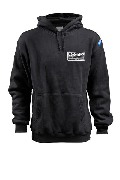 Sparco Sweatshirt Hooded Heritage Blk Lr - Performance Car Parts Clothing by DTX Performance