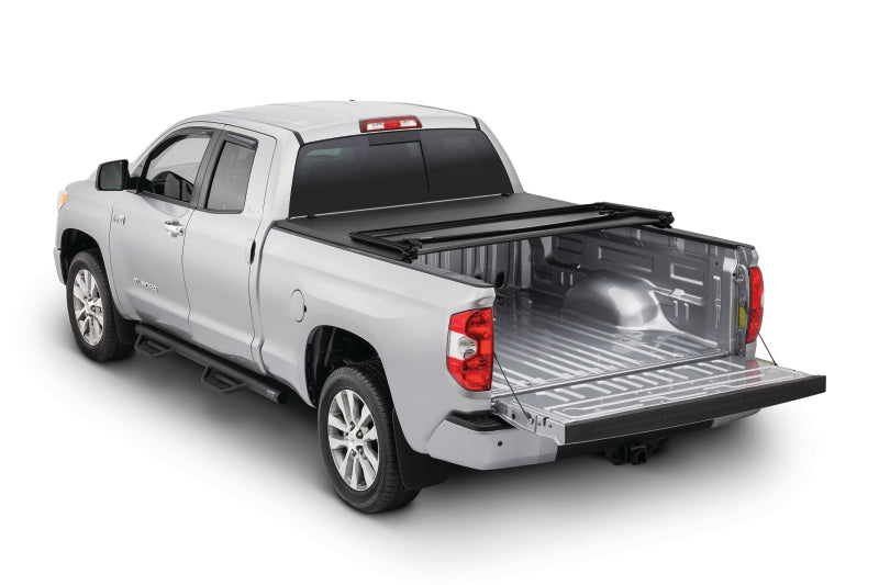 Tonno Pro 05-15 Toyota Tacoma 5ft Fleetside Tonno Fold Tri-Fold Tonneau Cover on truck