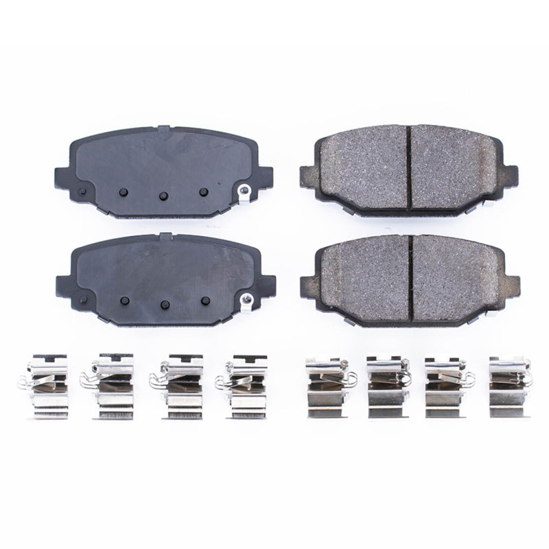 Power Stop 12-16 Chrysler Town & Country Rear Z17 Evolution Ceramic Brake Pads w/Hardware - DTX Performance