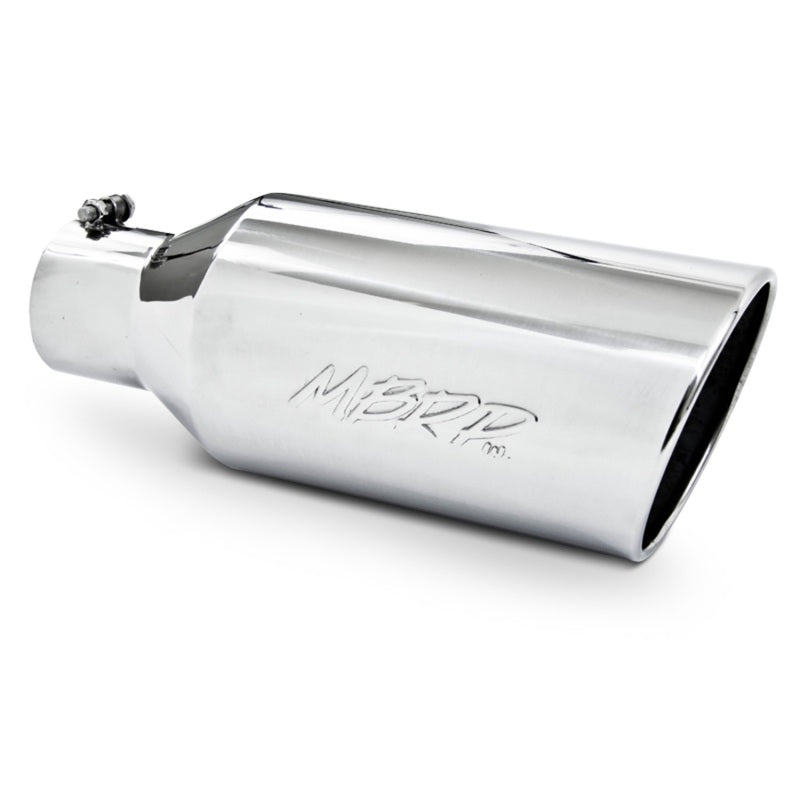 MBRP Universal Tip 7inch O.D. Rolled End 4inch inlet 18inch length - T304 (SINGLE TIP), performance car parts by DTX Performance