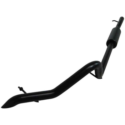 MBRP 2007-2009 Jeep Wrangler (JK) 3.8L V6 Off-Road Tail Pipe Muffler with black powder coating, performance exhaust system.