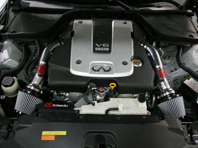 aFe Takeda Intakes Stage-2 PDS AIS PDS Infiniti G37 Coupe 08-12 V6-3.7L (pol) installed in engine bay
